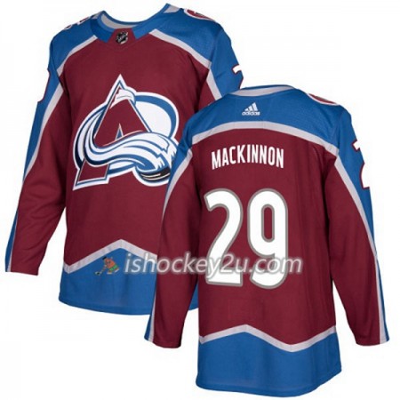 Mænd NHL Colorado Avalanche Trøje Nathan MacKinnon 29 Adidas 2017-2018 Vinrød Authentic